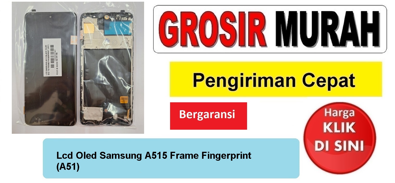 Lcd Oled Samsung A515 Frame Fingerprint (A51) Fullset Touchscreen Ts Touch screen Display