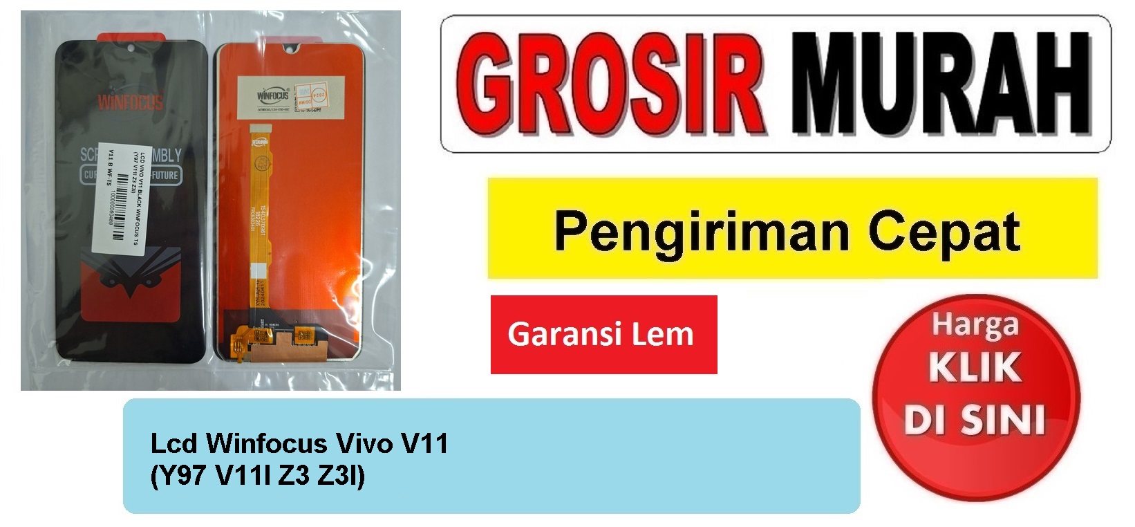 Lcd Winfocus Vivo V11 (Y97 V11I Z3 Z3I) Fullset Touchscreen Garansi lem Termurah