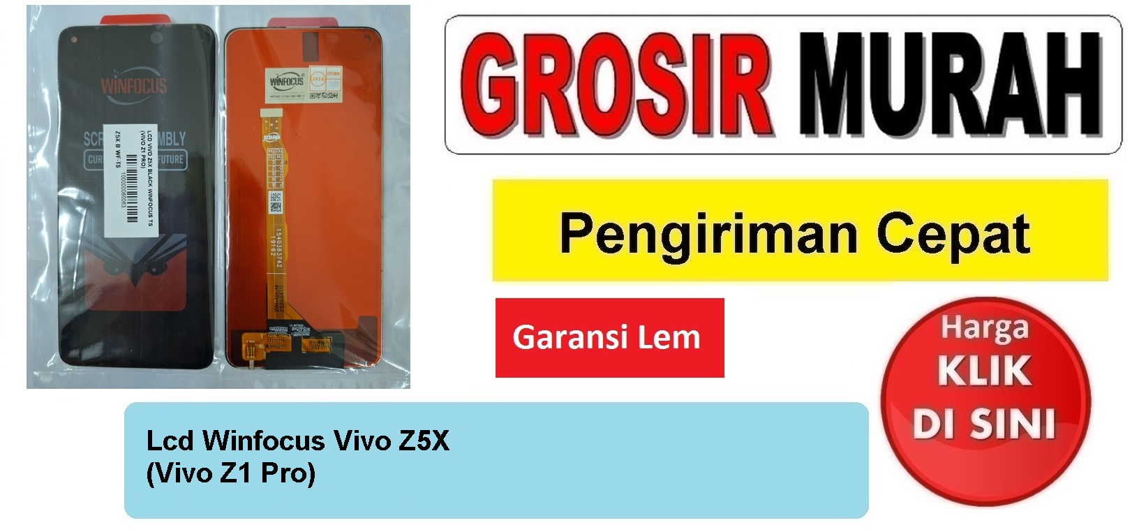 Lcd Winfocus Vivo Z5X (Vivo Z1 Pro) Fullset Touchscreen Garansi lem Termurah