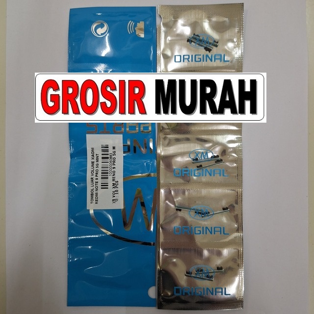 Tombol Luar Volume Redmi Note 9 Pro 5G Power samping Pernik Rubber Button