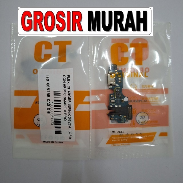 Flexi Charger Infinix Smart 8 Pro X6525B Ori Fleksibel Flexible Fleksi Flexibel Flex Con Tc Connector Pcb Konektor cas papan board charging