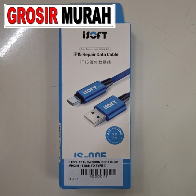 Kabel Transmission Isoft Is-005 Iphone 15 Usb To Type C