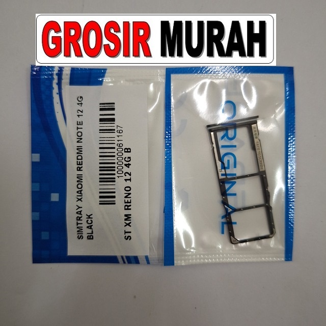 Simtray Xiaomi Redmi Note 12 4G Tempat Kartu Simcard Simlock Sim Lock Slot Sim Tray Card