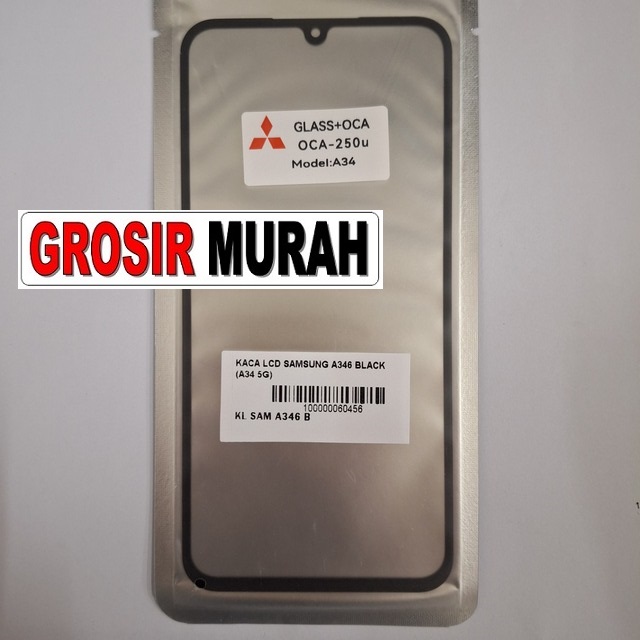 Kaca Lcd Samsung A346 A34 5G Glass Oca Kaca Depan Layar Digitizer Panel