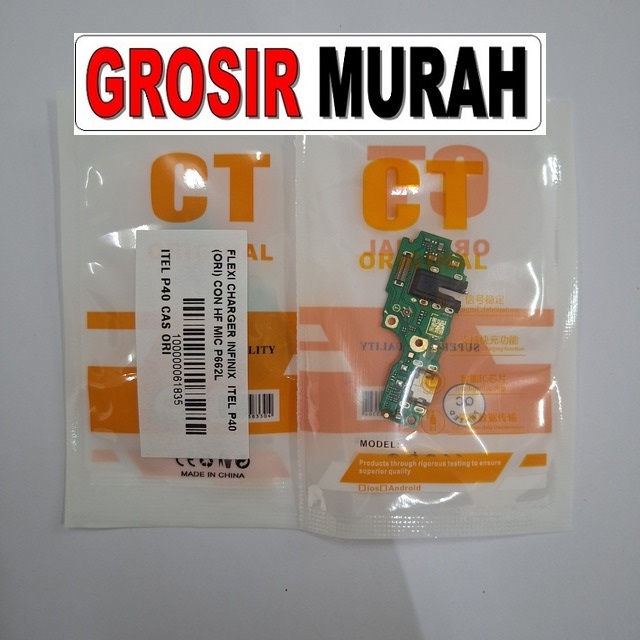 Flexi Charger Infinix Itel P40 Ori Con Hf Mic P662L Fleksibel Flexible Fleksi Flexibel Flex Con Tc Connector Pcb Konektor cas papan board charging