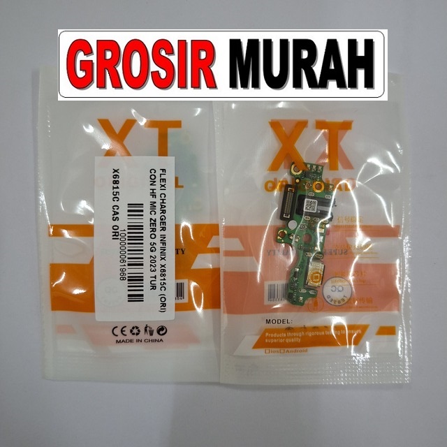 Flexi Charger Infinix X6815C (Ori) Zero 5G 2023 Turbo Zero 5G 2023 Fleksibel Flexible Fleksi Flexibel Flex Con Tc Connector Pcb Konektor cas papan charging Toko Sparepart hp Jakarta