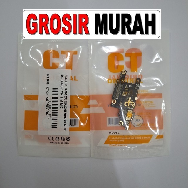 Flexi Charger Xiaomi Redmi K70E 5G Ori Con Sim Mic Fleksibel Flexible Fleksi Flexibel Flex Con Tc Connector Pcb Konektor cas papan board charging