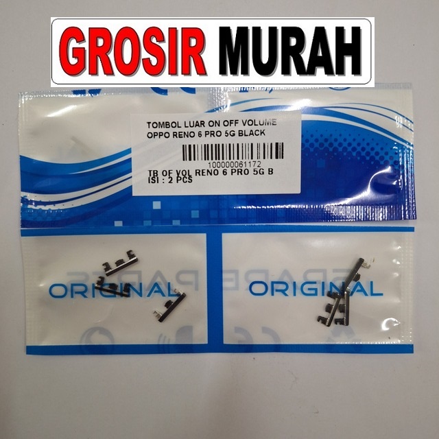 Oppo Reno 6 Pro 5G Tombol Luar On Off Volume Power samping Pernik Rubber Button Toko Sparepart hp Jakarta