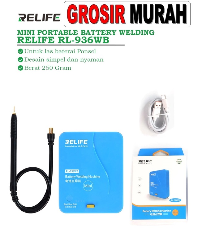 Mini Portable Battery Welding Relife Rl-936Wb Perlengkapan Service Toolkit Alat Serpis teknisi hp