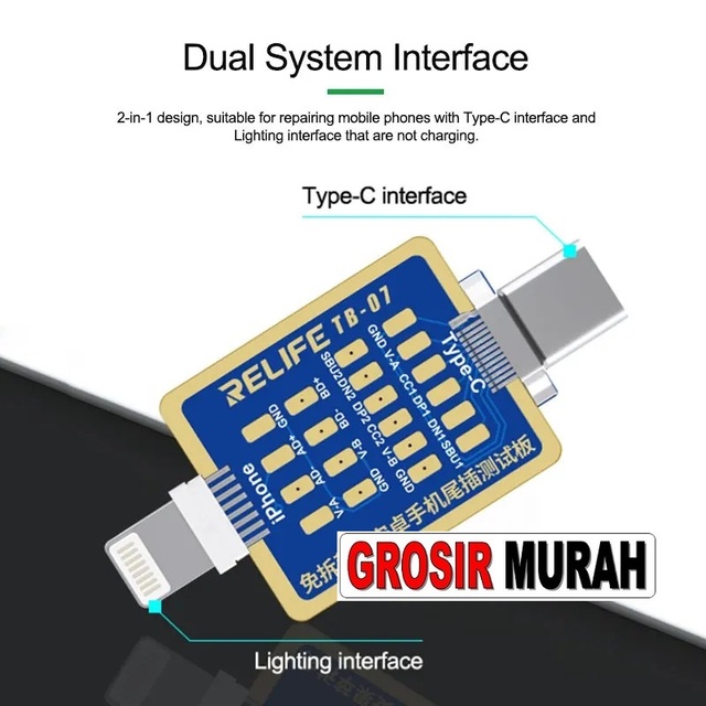 Tool No Disassembly Of Mobile Phone Charging Test Relife Tb-07 Iphone+Android Perlengkapan Service Toolkit Alat Serpis teknisi hp