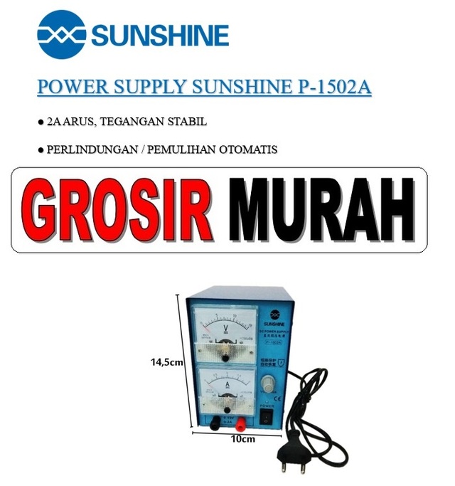 Power Supply Sunshine P-1502A Manual Perlengkapan Service Toolkit Alat Serpis teknisi hp