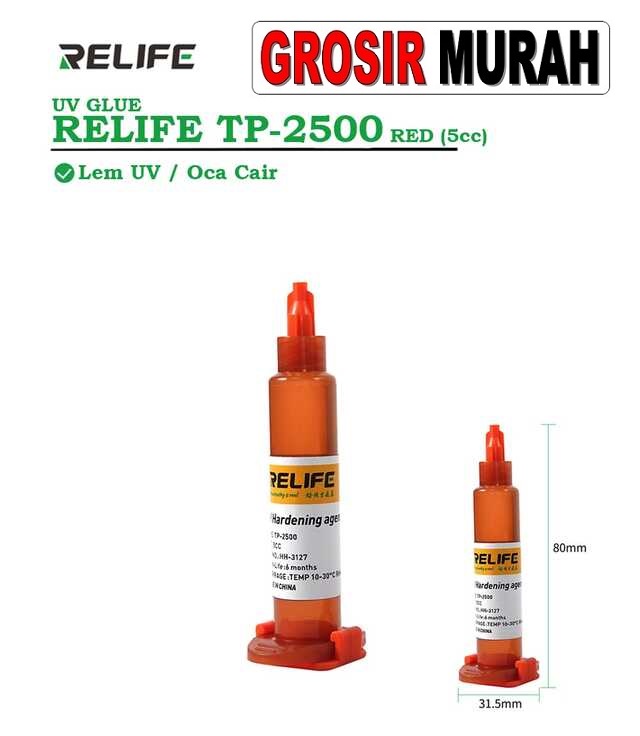 Uv Glue Relife Tp-2500 Red 5Cc Perlengkapan Service Toolkit Alat Serpis teknisi hp