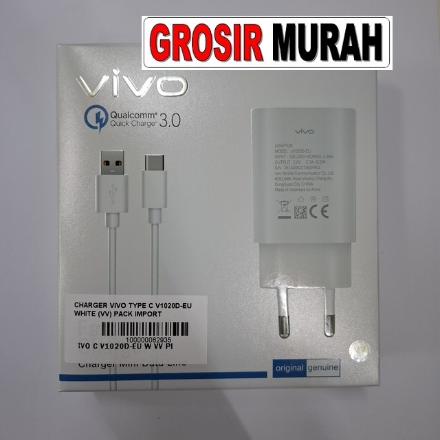 Charger Vivo Type C V1020D-Eu White (Vv) Pack Import