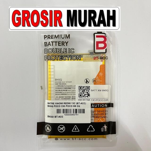 Jual Batre Xiaomi Redmi 13C Poco C65 Poco M6 5G Bn5Q Bt-acc Baterai Battery