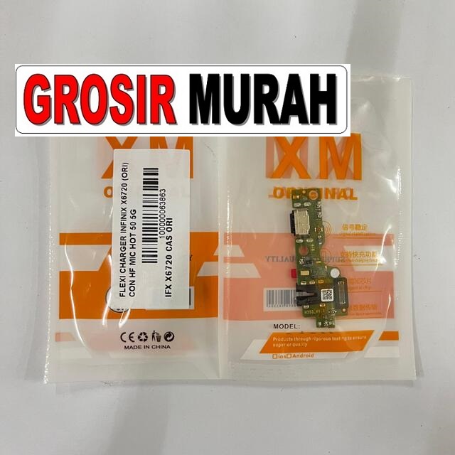 Jual Flexi Charger Infinix X6720 Hot 50 5G Ori Fleksibel Flexible Fleksi Flexibel Flex Con Tc Connector Pcb Konektor cas papan charging