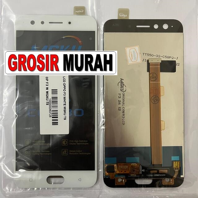 Jual Lcd Oppo F3 White Mgku