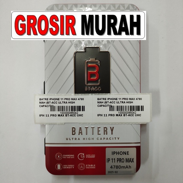 Jual Batre Iphone 11 Pro Max 4780 Mah Bt-Acc Ultra High Capacity Baterai Battery