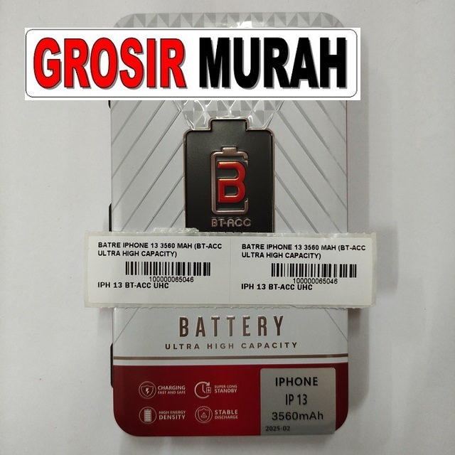 Jual Batre Iphone 13 3560 Mah Bt-Acc Ultra High Capacity Baterai Battery