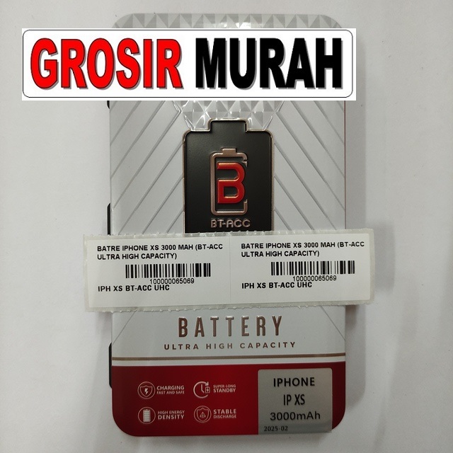 Jual Batre Iphone Xs 3000 Mah Bt-Acc Ultra High Capacity Baterai Battery